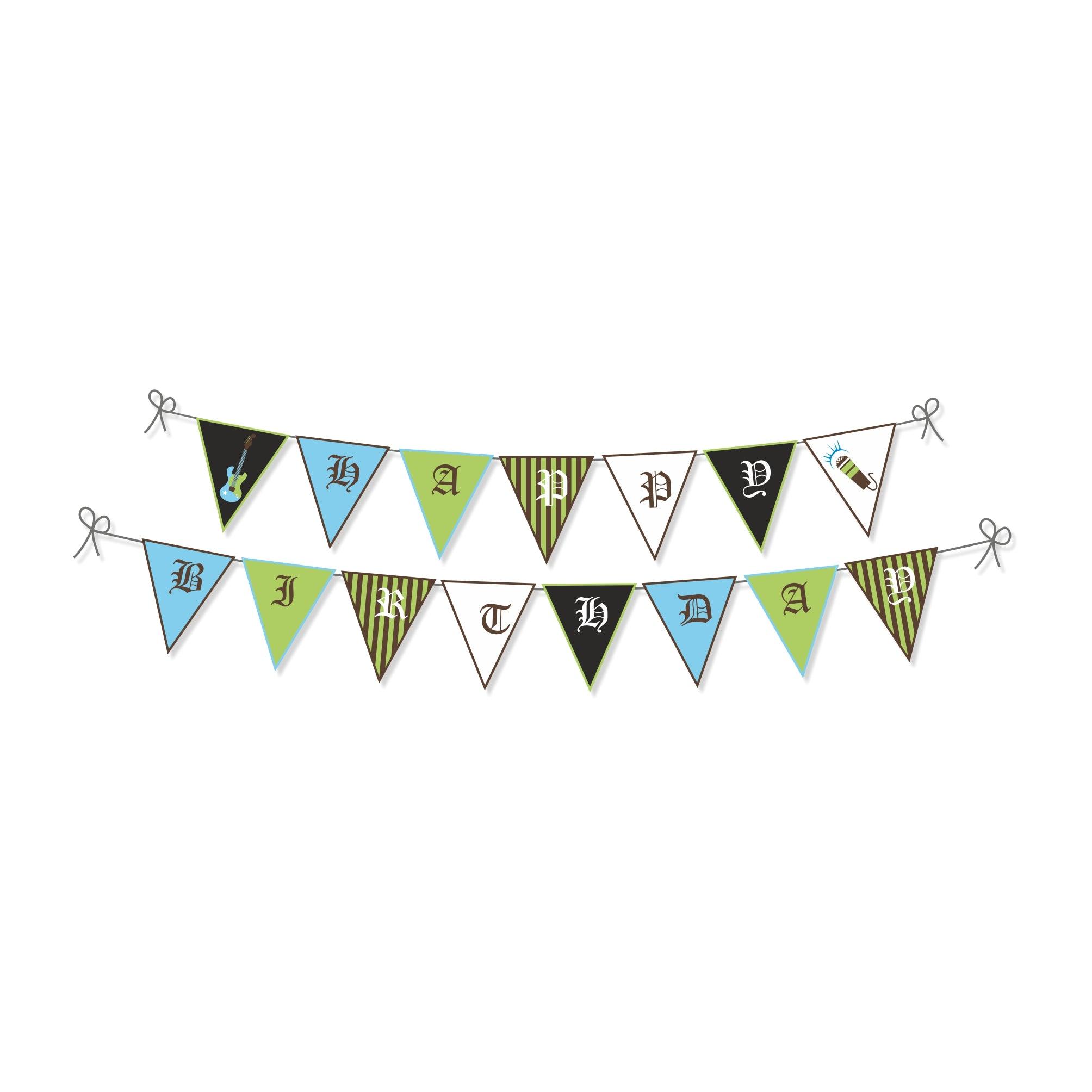 Rockstar Theme Bunting THEME PARTIES Pretty UR Party