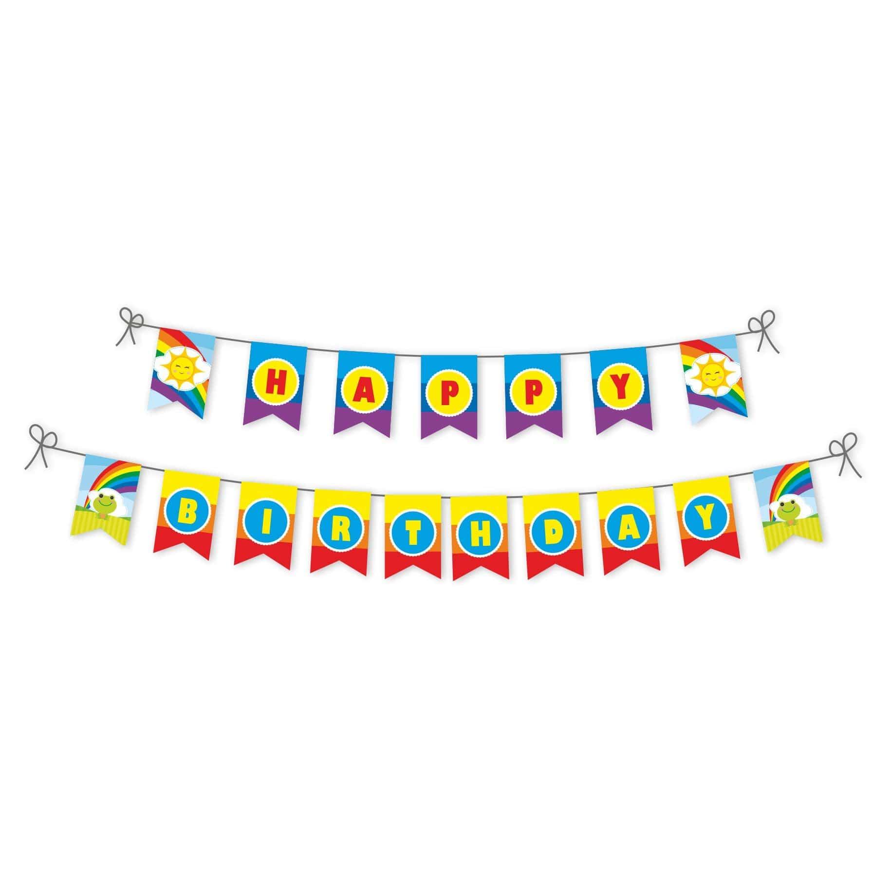 Rainbow Themed Bunting THEME PARTIES Pretty UR Party
