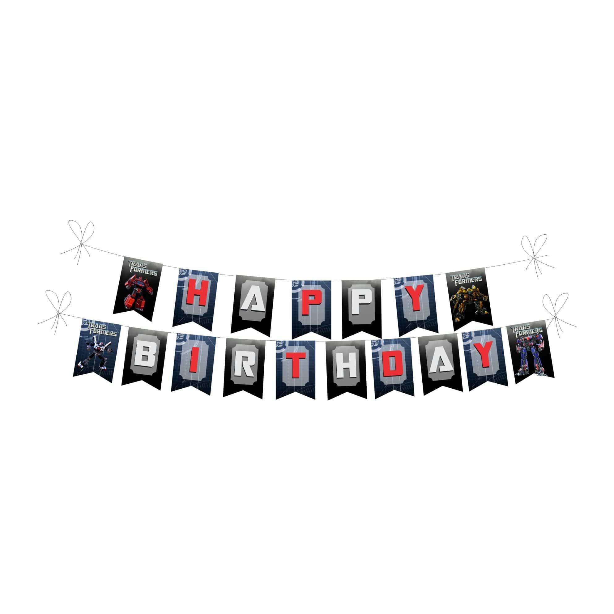 Transformers Theme Bunting THEME PARTIES Pretty UR Party