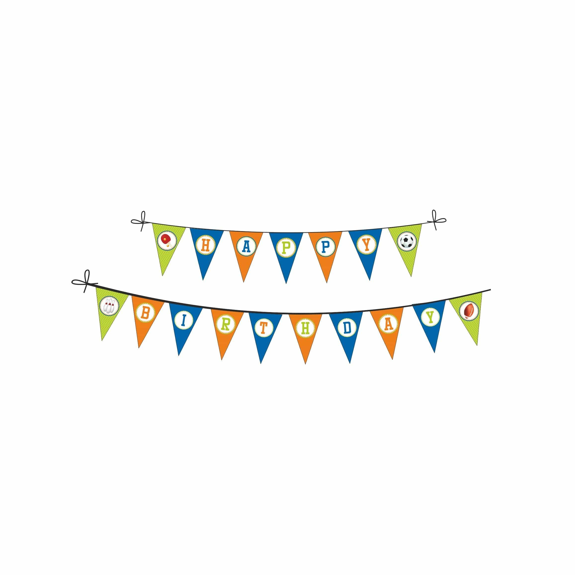 Sports Theme Bunting THEME PARTIES Pretty UR Party
