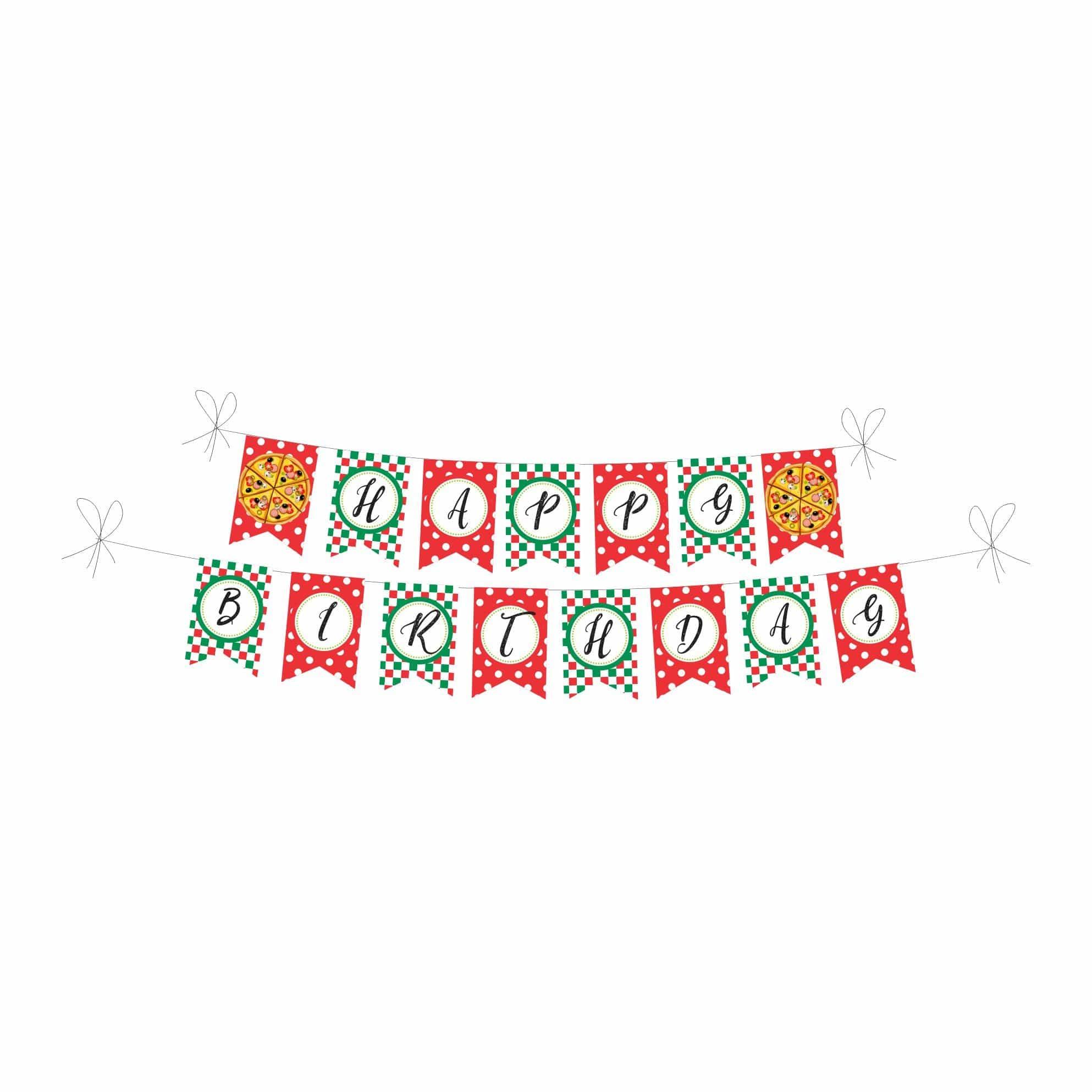 Pizza Party Theme Bunting THEME PARTIES Pretty UR Party