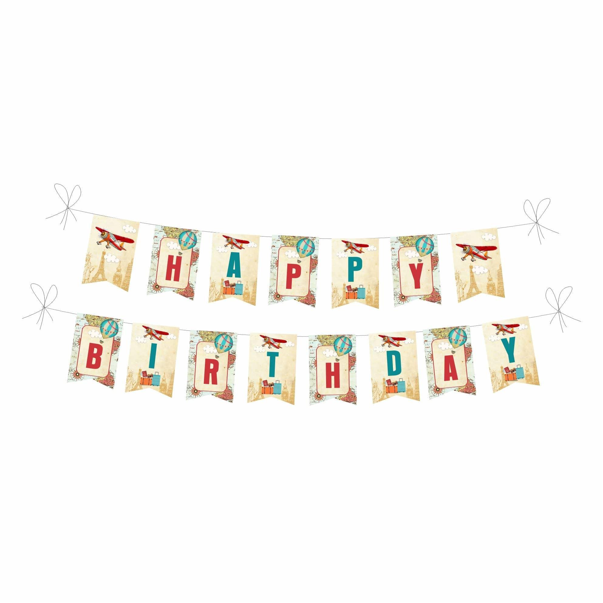 Travel Theme Bunting BIRTHDAYS Pretty UR Party