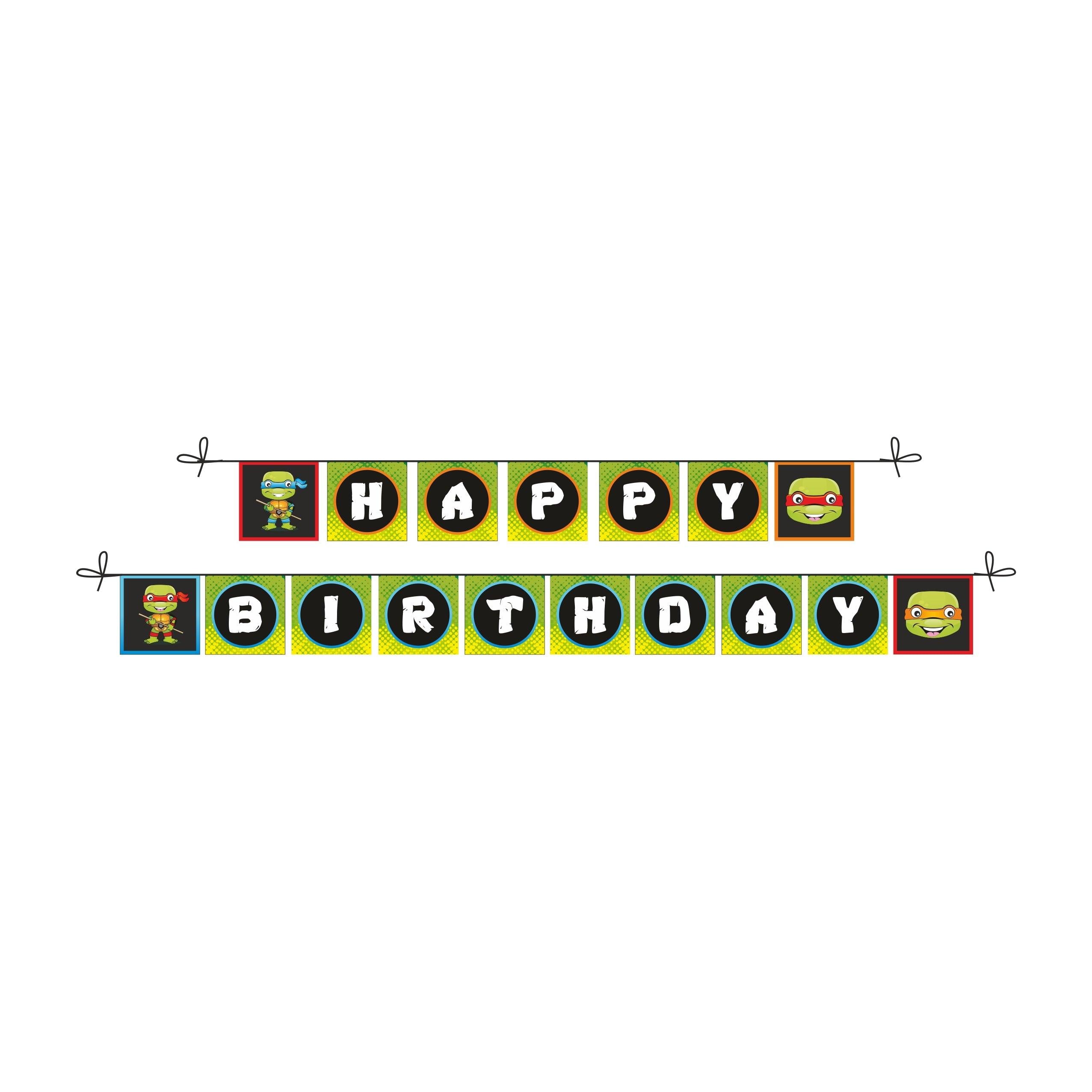 Ninja Turtles Bunting THEME PARTIES Pretty UR Party
