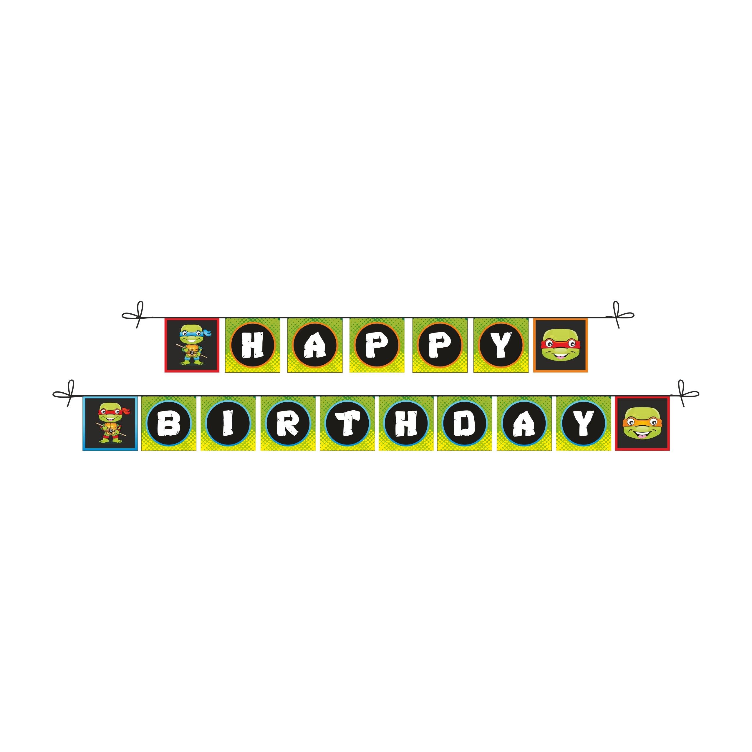 Ninja Turtles Bunting THEME PARTIES Pretty UR Party