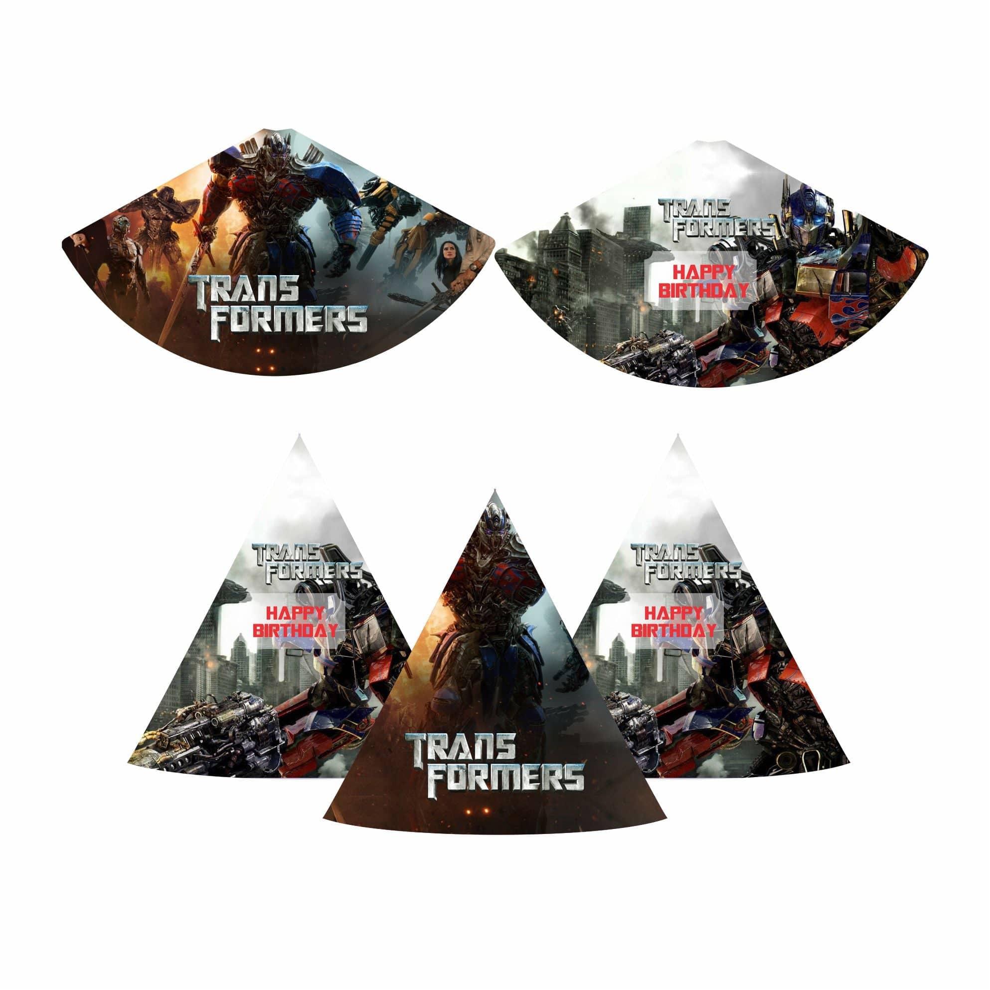 Transformers Theme Hats - Pack of 10 THEME PARTIES Pretty UR Party