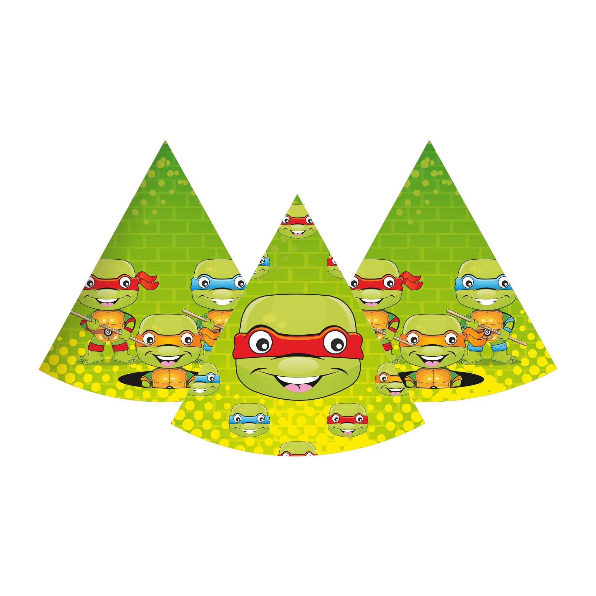 Ninja Turtles Hats - Pack of 10 THEME PARTIES Pretty UR Party