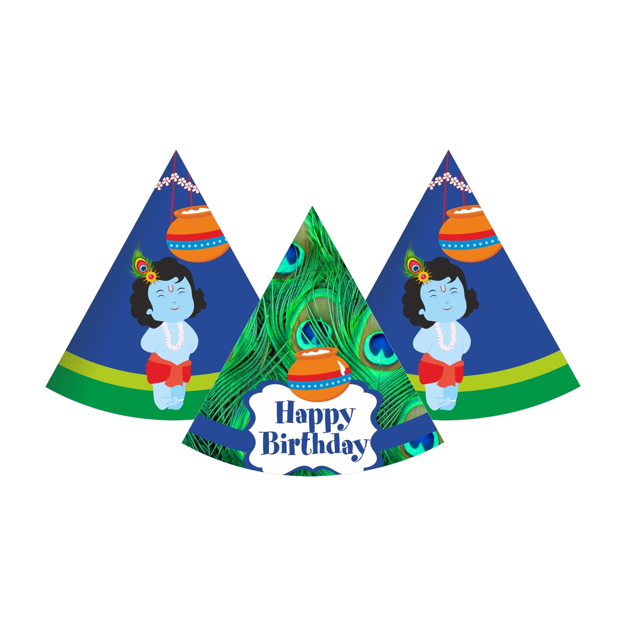 Krishna Theme Hats - Pack of 10 THEME PARTIES Pretty UR Party