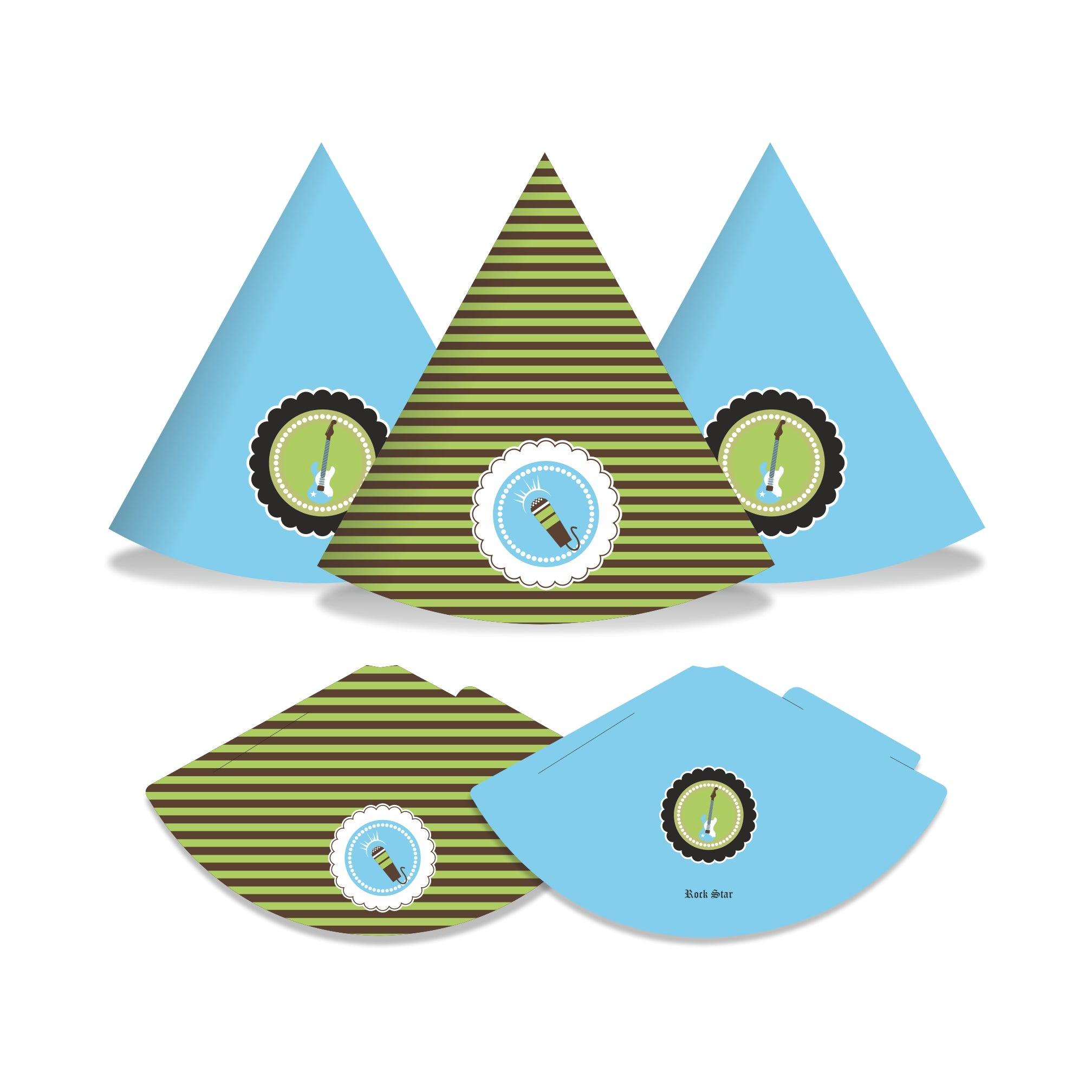 Rockstar Theme Hats - Pack of 10 THEME PARTIES Pretty UR Party