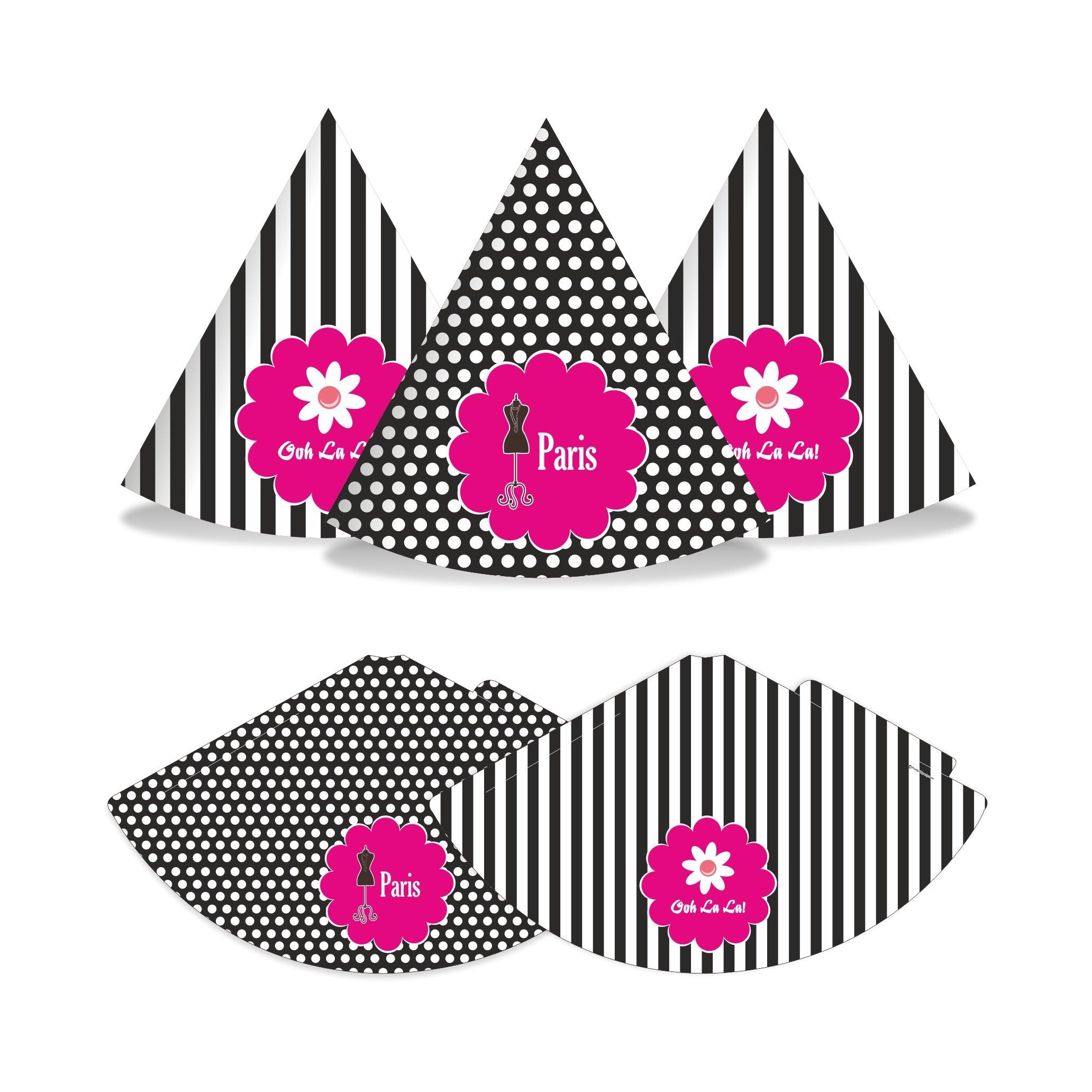 Paris Hats - Pack of 10 THEME PARTIES Pretty UR Party