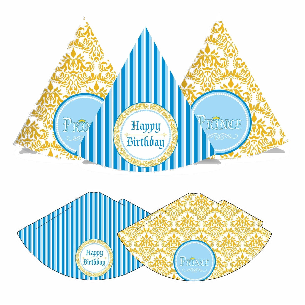 Prince Theme Hats - Pack of 10