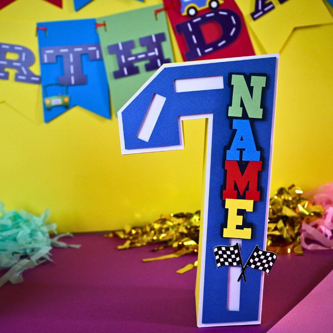 Cars 3D Letter / Number HANDCRAFTED PRETTY UR PARTY