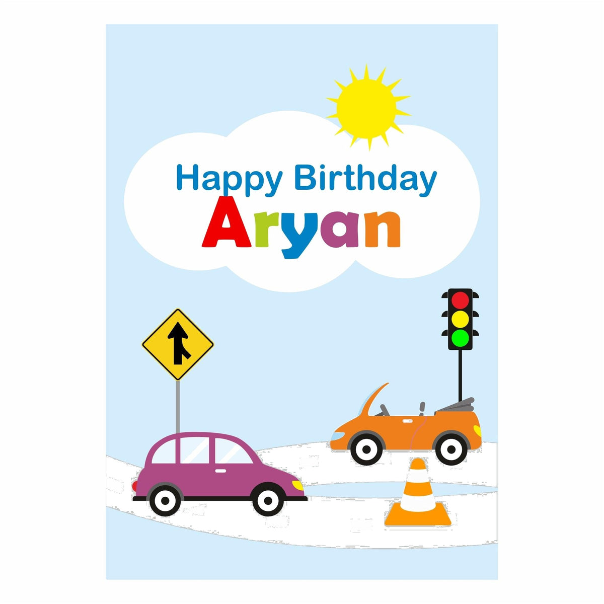Colorful Cars Theme Centerpieces - Pack of 2