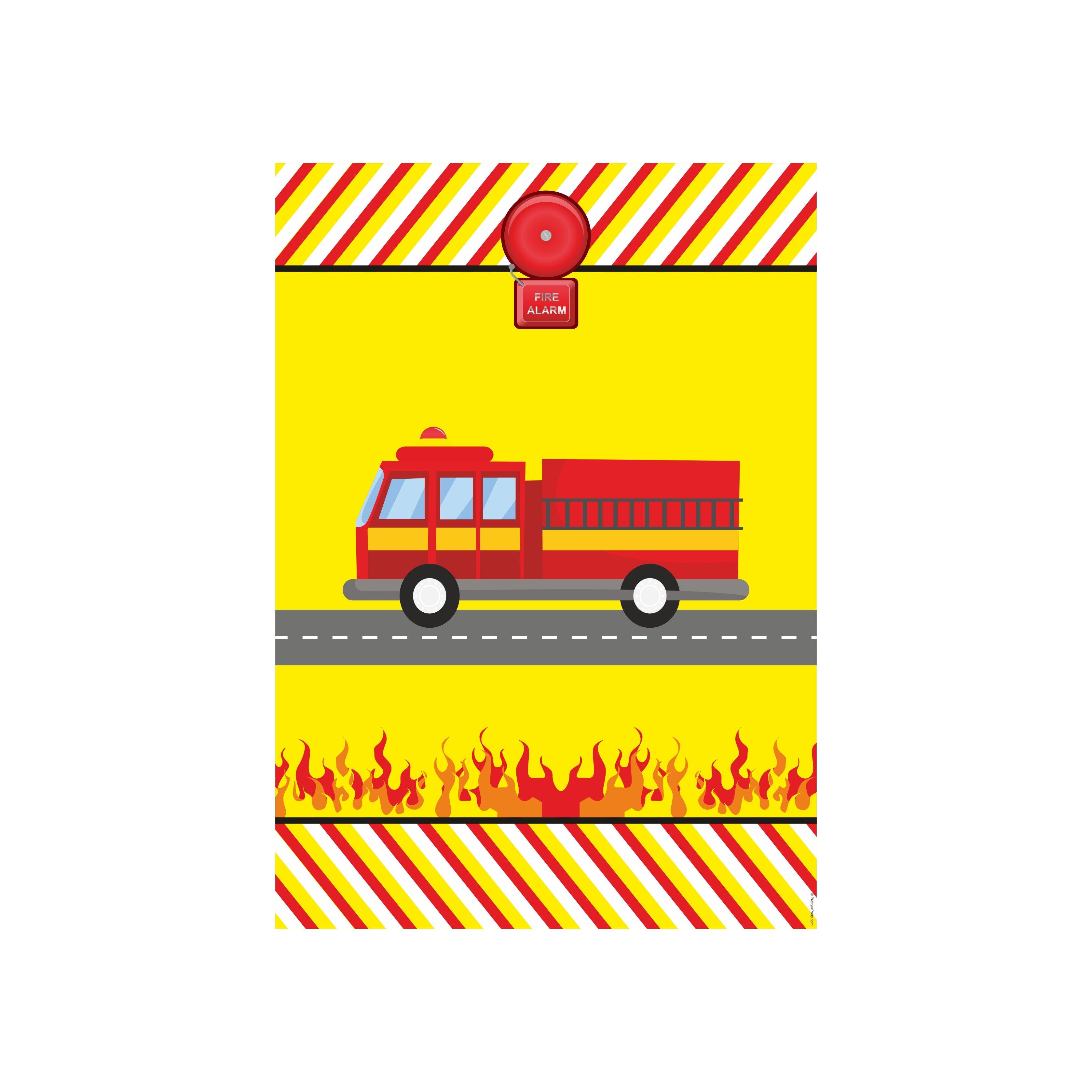 Fire Truck Centerpieces - Pack of 2 THEME PARTIES Pretty UR Party