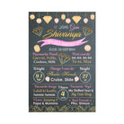 Gem and Glitter Theme Chalkboard Poster PERSONALISED Pretty UR Party