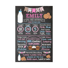 Milk and Cookies Theme Chalkboard Poster PERSONALISED Pretty UR Party