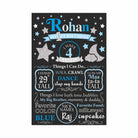 Twinkle Twinkle Little Star Chalkboard Poster - Boy PERSONALISED Pretty UR Party