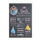 Princess Chalkboard Poster PERSONALISED Pretty UR Party