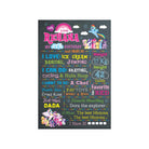 My Little Pony Theme Chalkboard Poster PERSONALISED Pretty UR Party