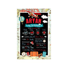 Travel Theme Chalkboard Poster PERSONALISED Pretty UR Party