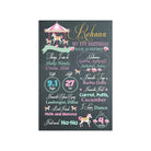 Carousel Theme Chalkboard Poster PERSONALISED Pretty UR Party