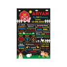 Farm Friends Theme Chalkboard Poster PERSONALISED Pretty UR Party