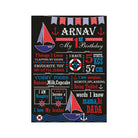 Nautical Theme Chalkboard Poster PERSONALISED Pretty UR Party