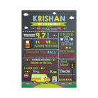 Wheels on the Bus Chalkboard Poster PERSONALISED Pretty UR Party