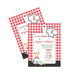 Little Chef Red E-Invitations THEME PARTIES Pretty UR Party