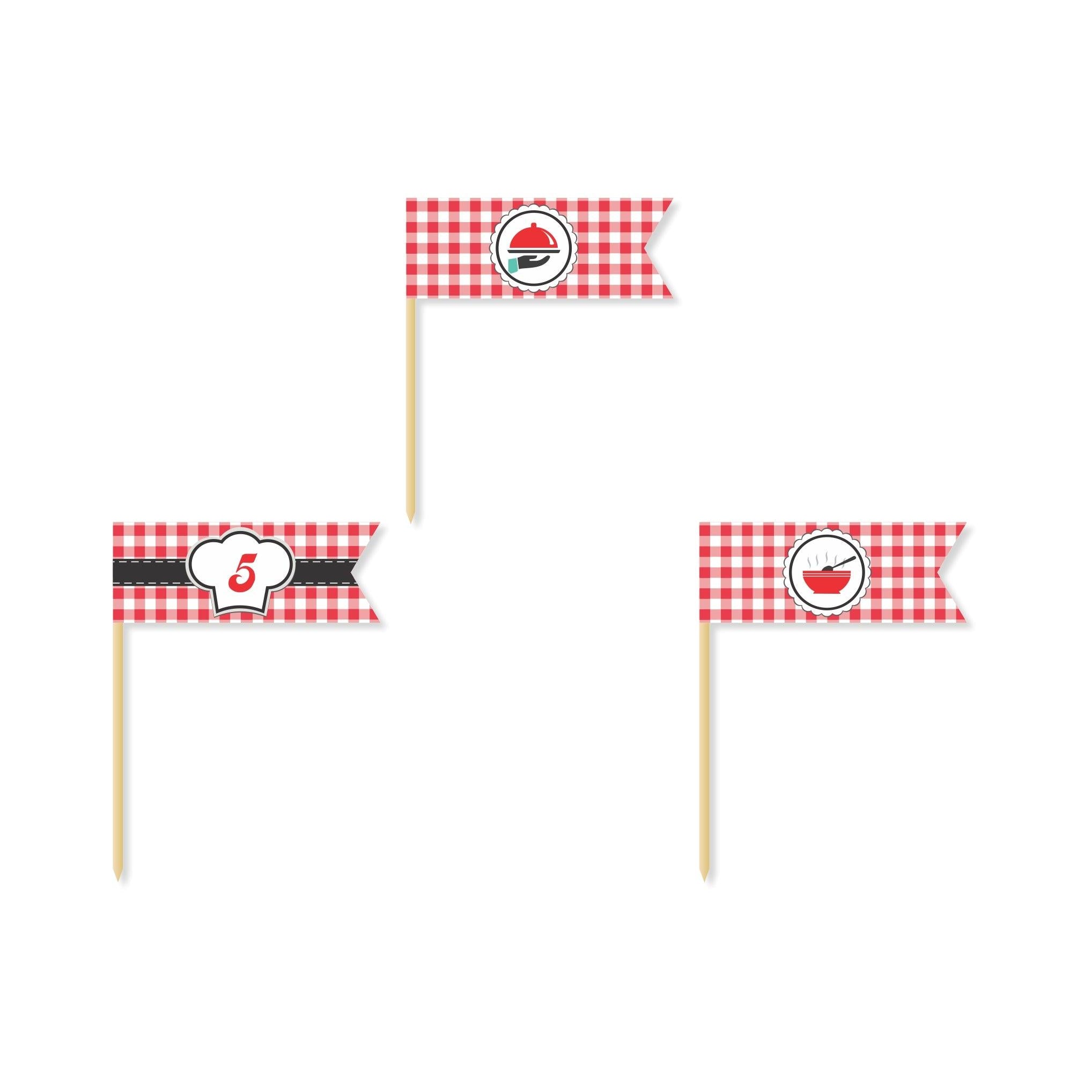 Little Chef Red Theme Picks THEME PARTIES Pretty UR Party