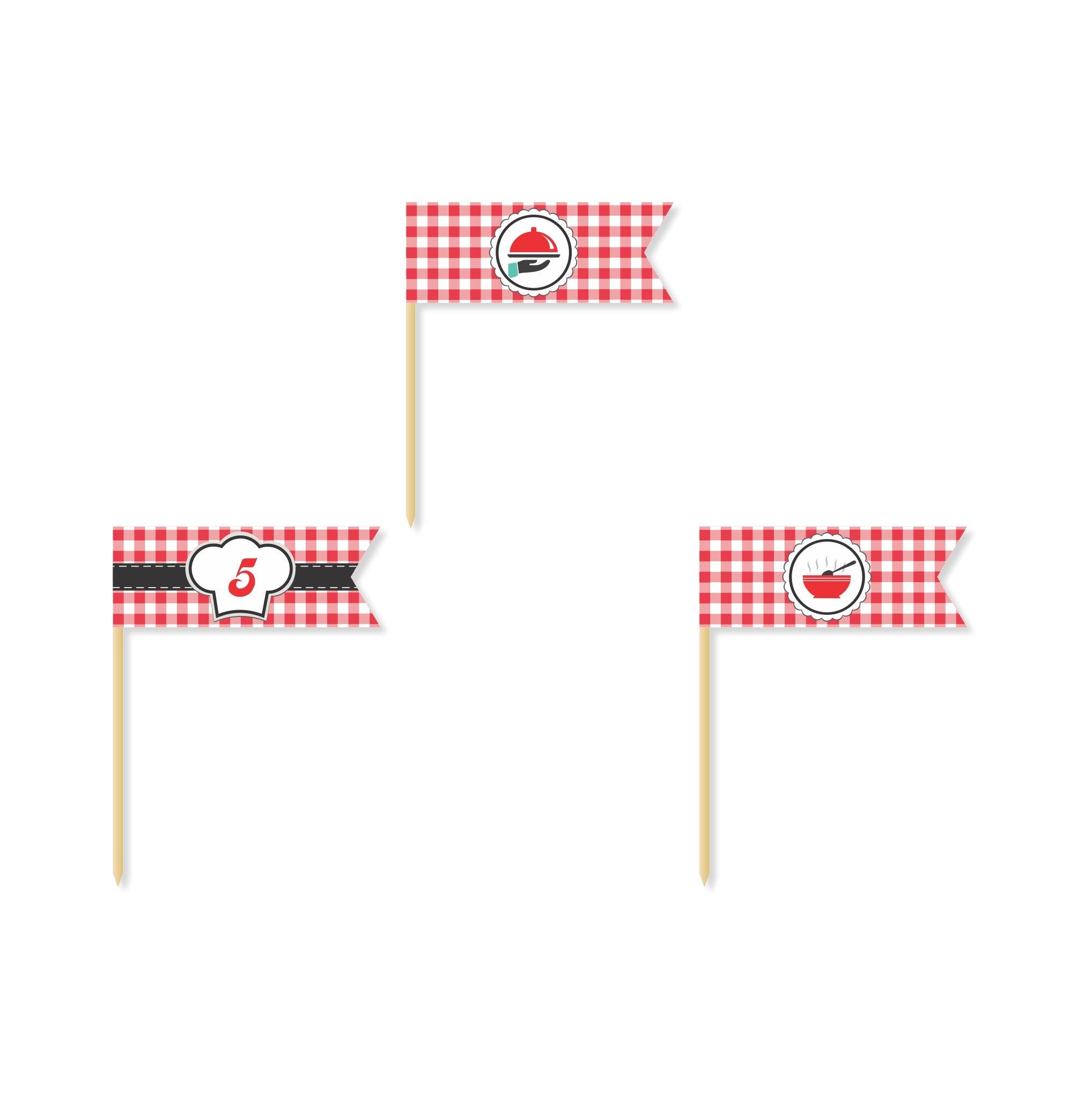 Little Chef Red Theme Picks THEME PARTIES Pretty UR Party