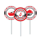 Little Chef Red Cupcake / Food Toppers THEME PARTIES Pretty UR Party
