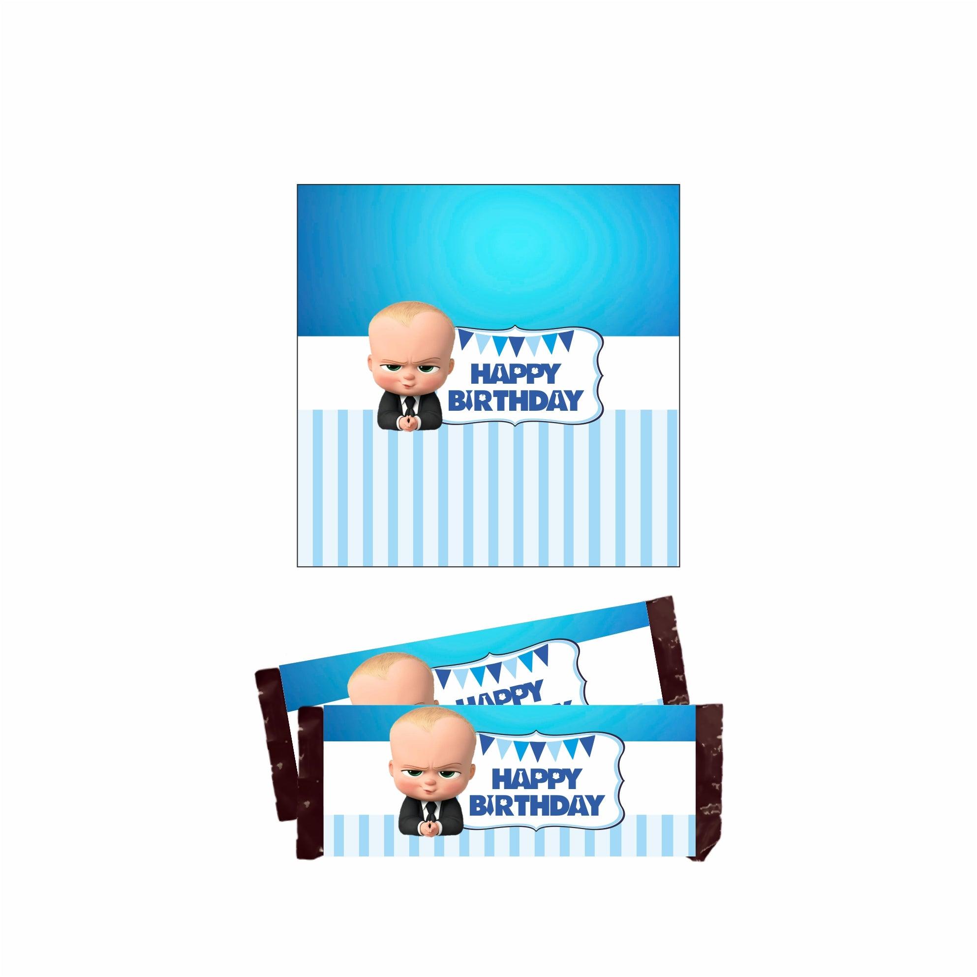 Boss Baby Theme Chocolate Wrappers THEME PARTIES Pretty UR Party