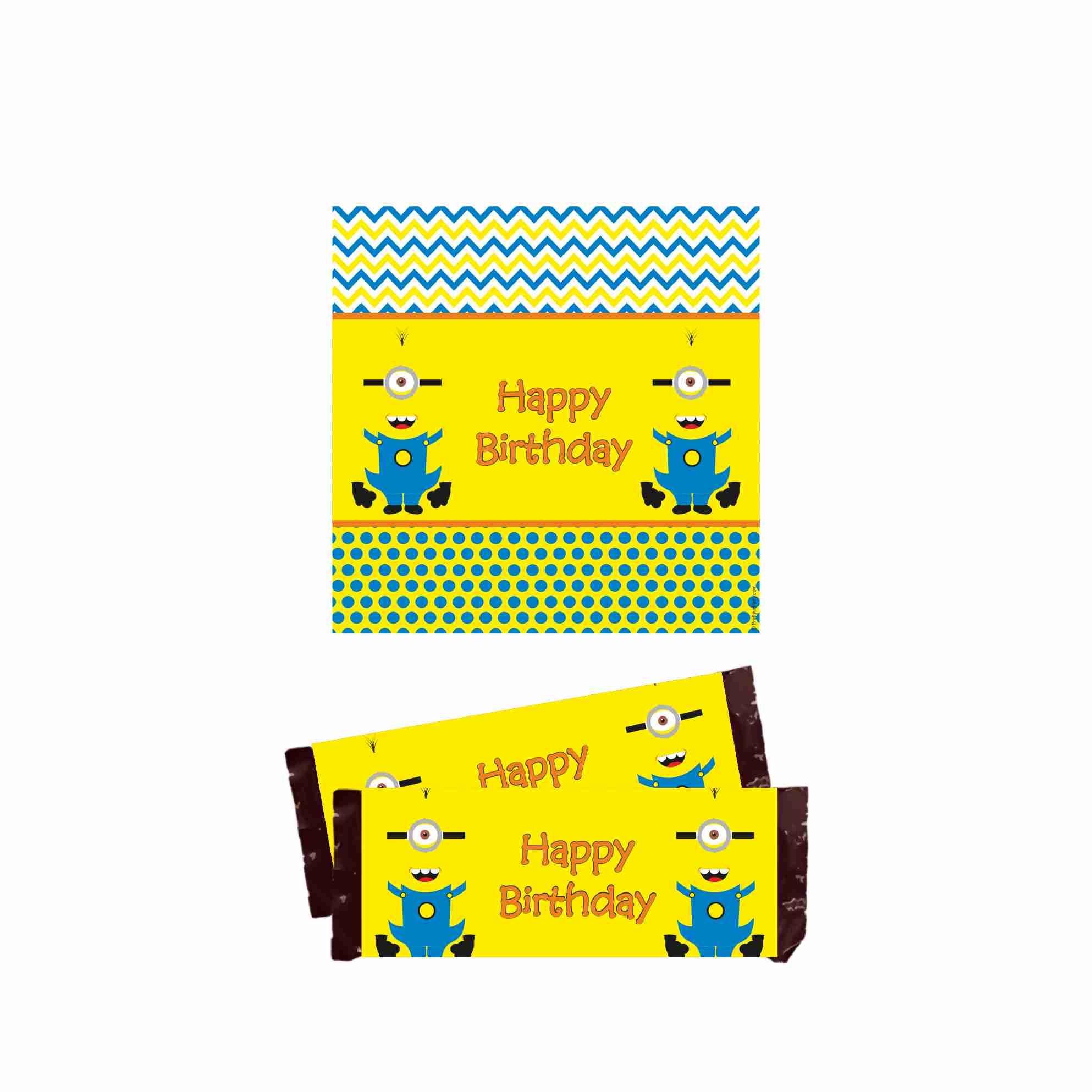 Despicable Me Minions Chocolate Wrappers THEME PARTIES Pretty UR Party