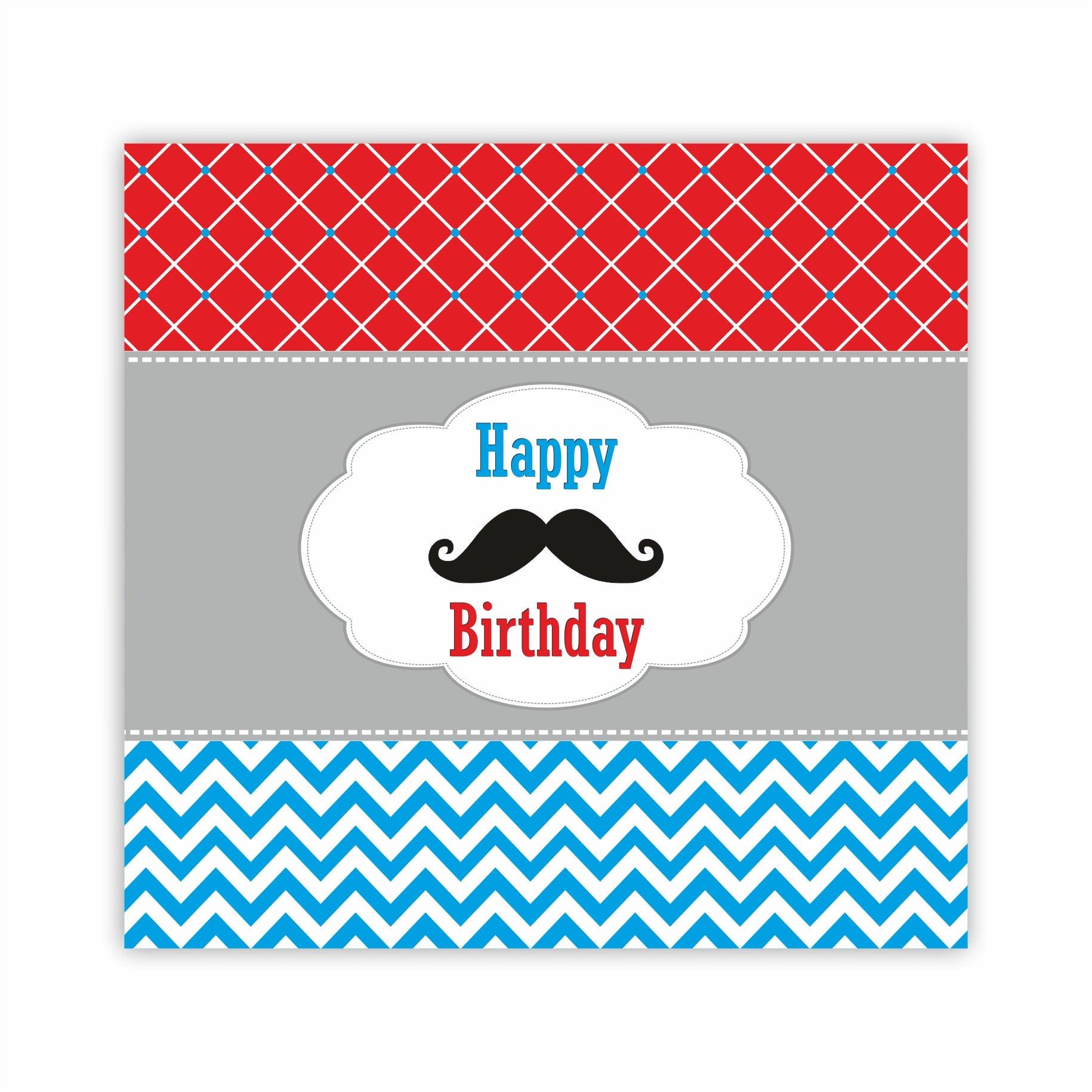 Moustache Chocolate Wrappers THEME PARTIES Pretty UR Party