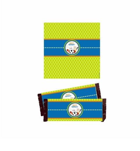 Sports Chocolate Wrappers THEME PARTIES Pretty UR Party