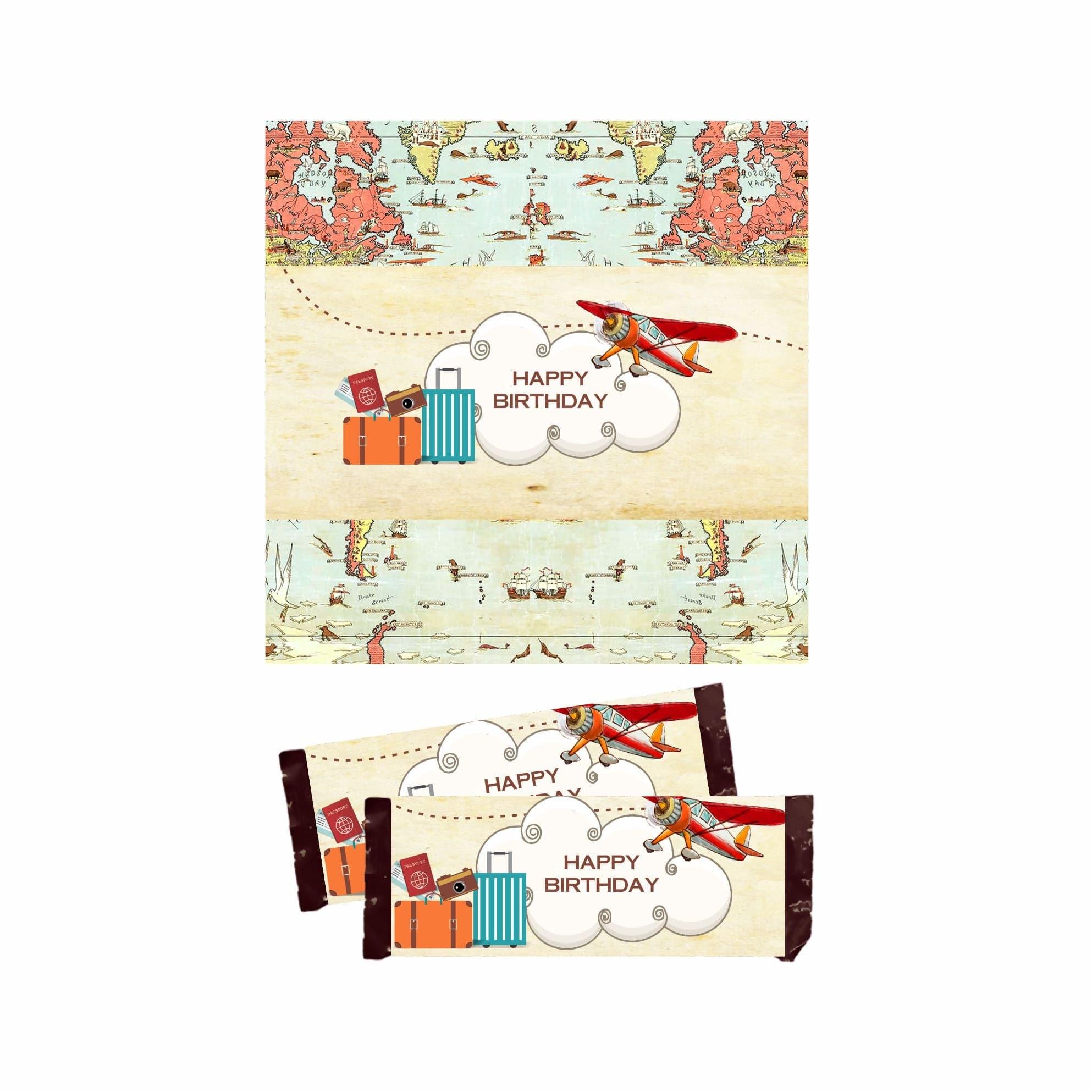 Travel Theme Chocolate Wrappers THEME PARTIES Pretty UR Party