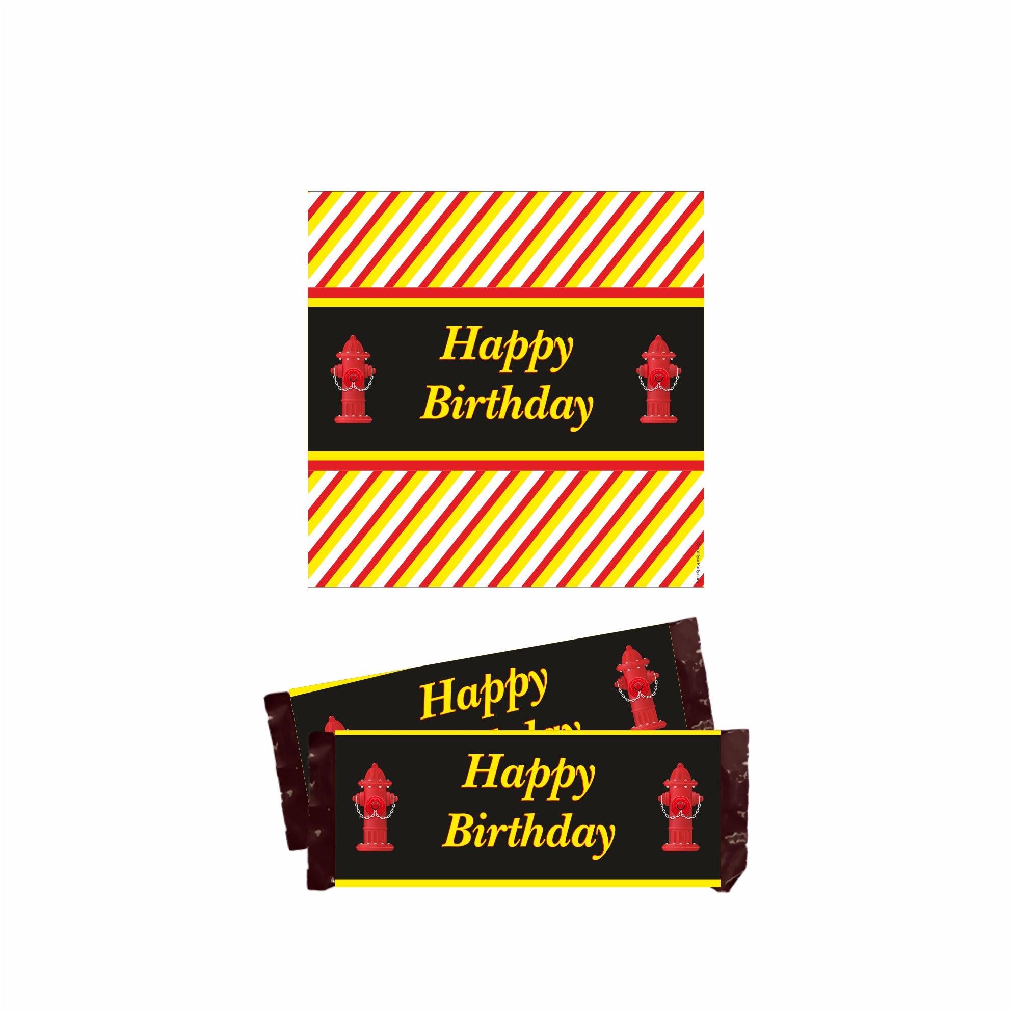 Fire Truck Chocolate Wrappers THEME PARTIES Pretty UR Party