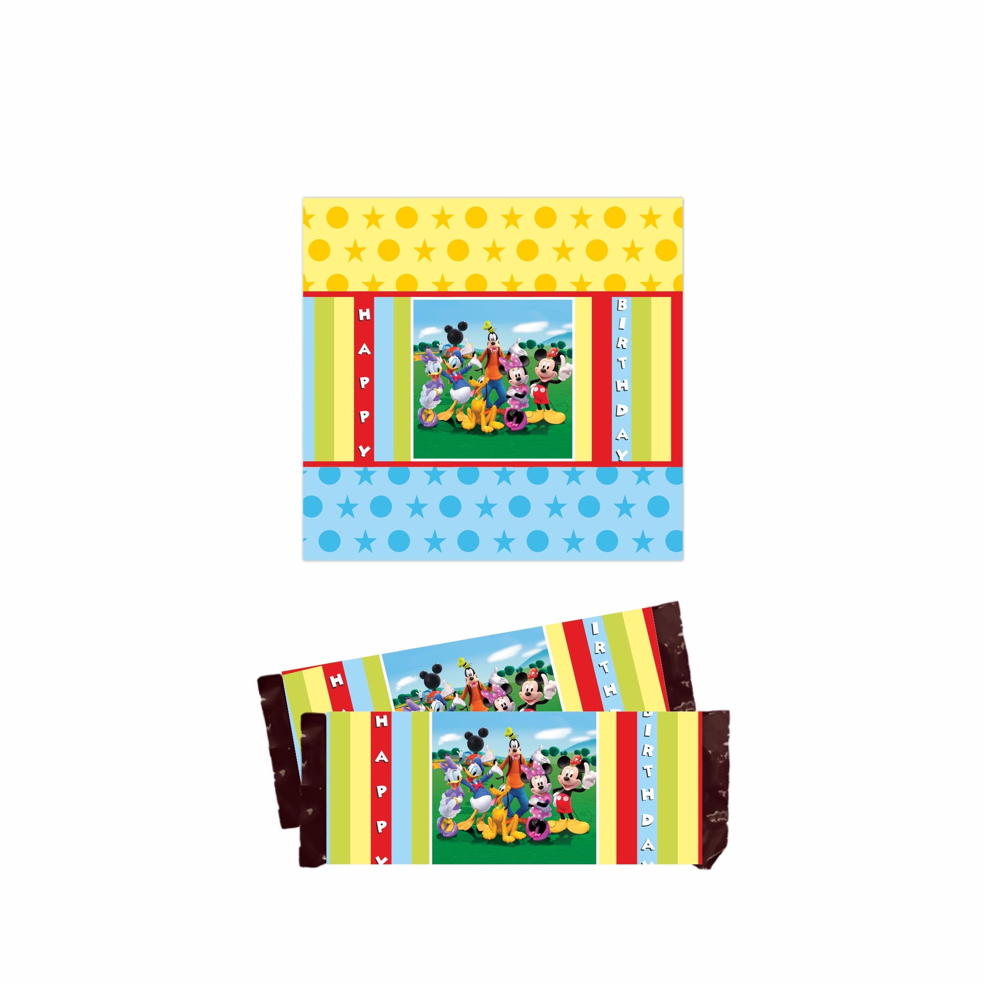 Mickey Mouse Clubhouse Inspired Chocolate Wrappers THEME PARTIES Pretty UR Party