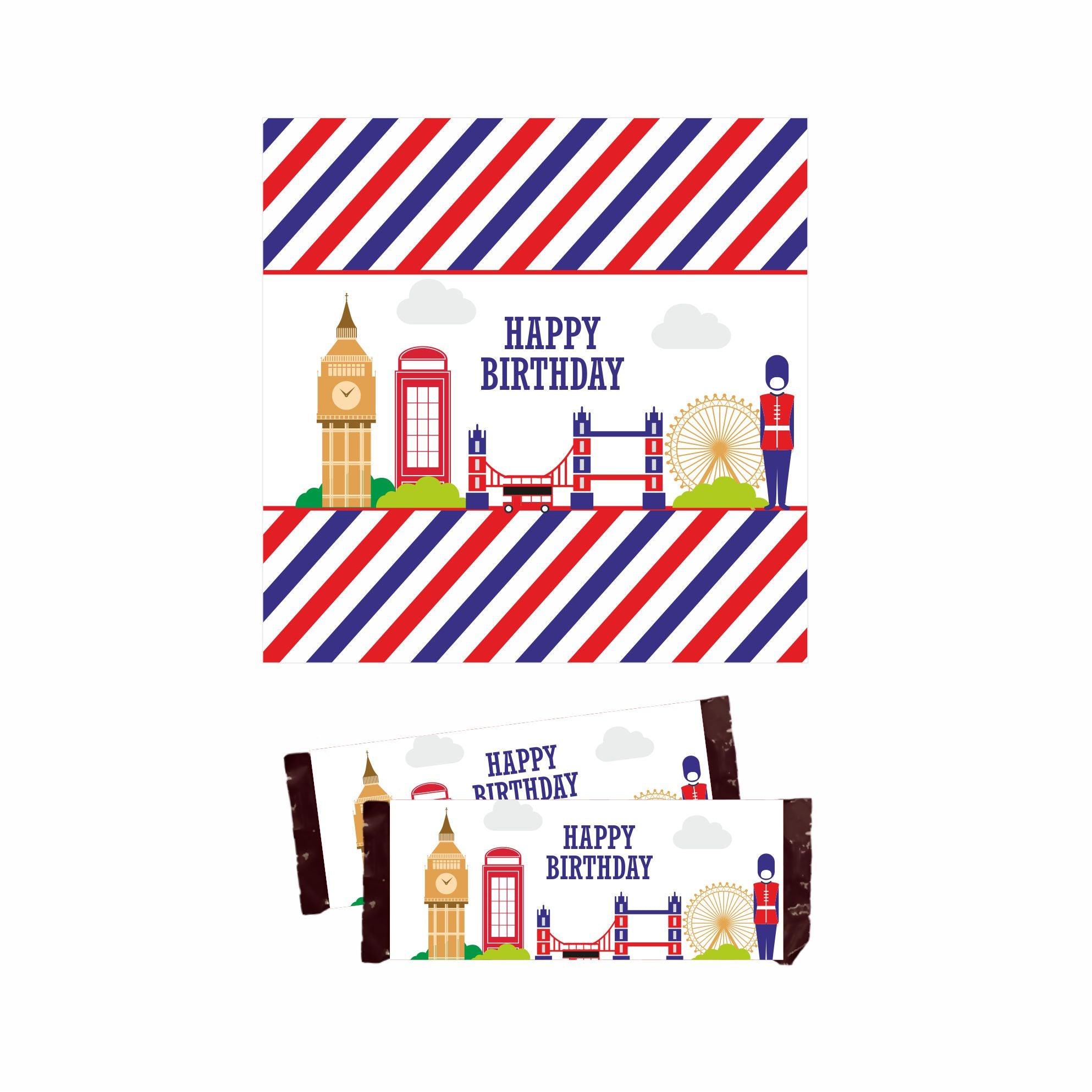 London Theme Chocolate Wrappers THEME PARTIES Pretty UR Party