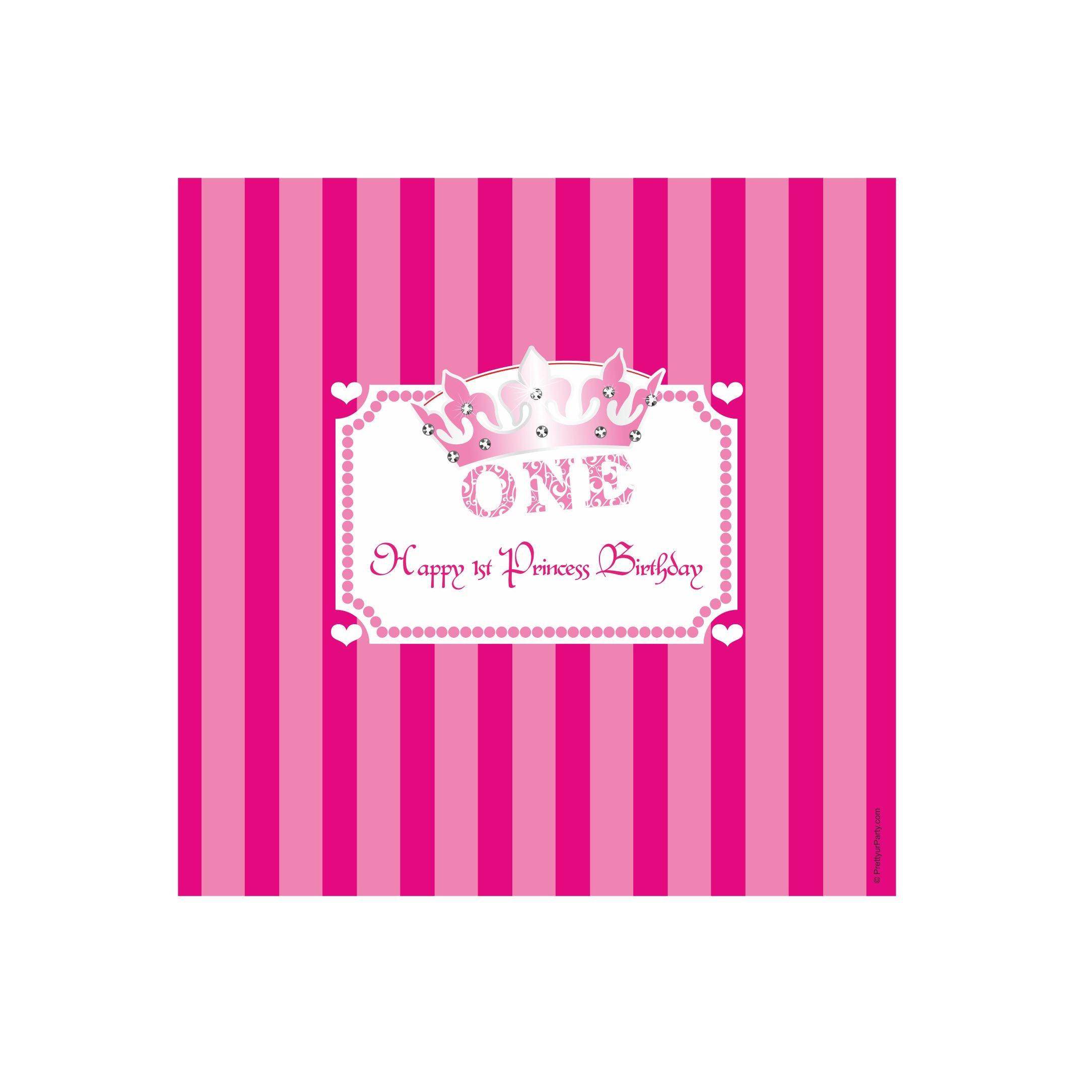Princess 1st Chocolate Wrappers THEME PARTIES Pretty UR Party