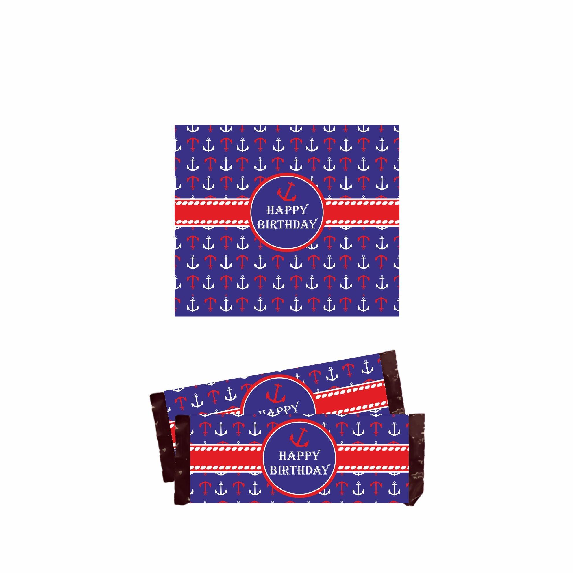Nautical Theme Chocolate Wrappers THEME PARTIES Pretty UR Party