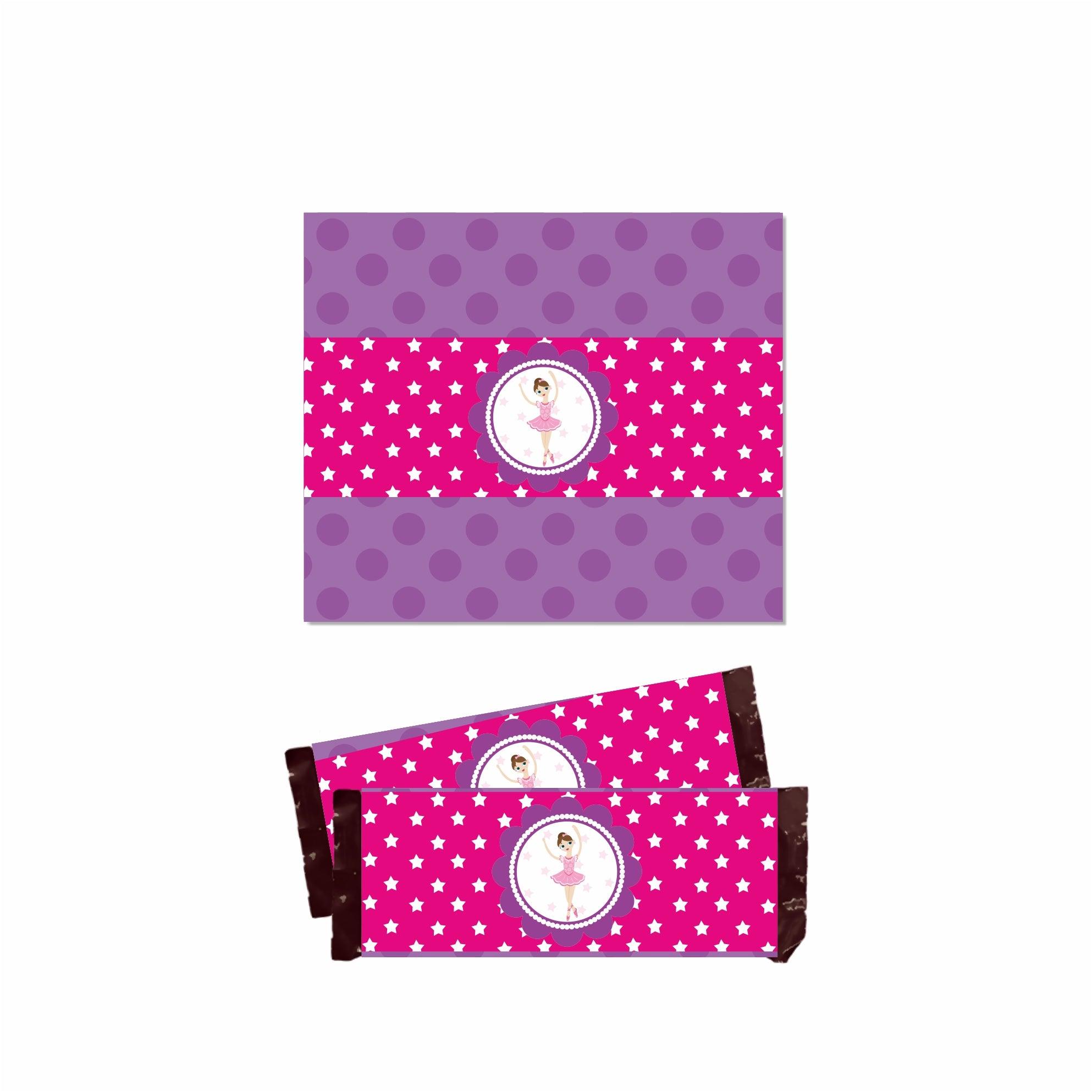 Ballerina Chocolate Wrappers THEME PARTIES Pretty UR Party