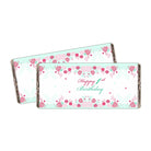 Mint and Pink Floral 1st Birthday Theme Chocolate Wrappers ALL PARTY SUPPLIES Pretty UR Party
