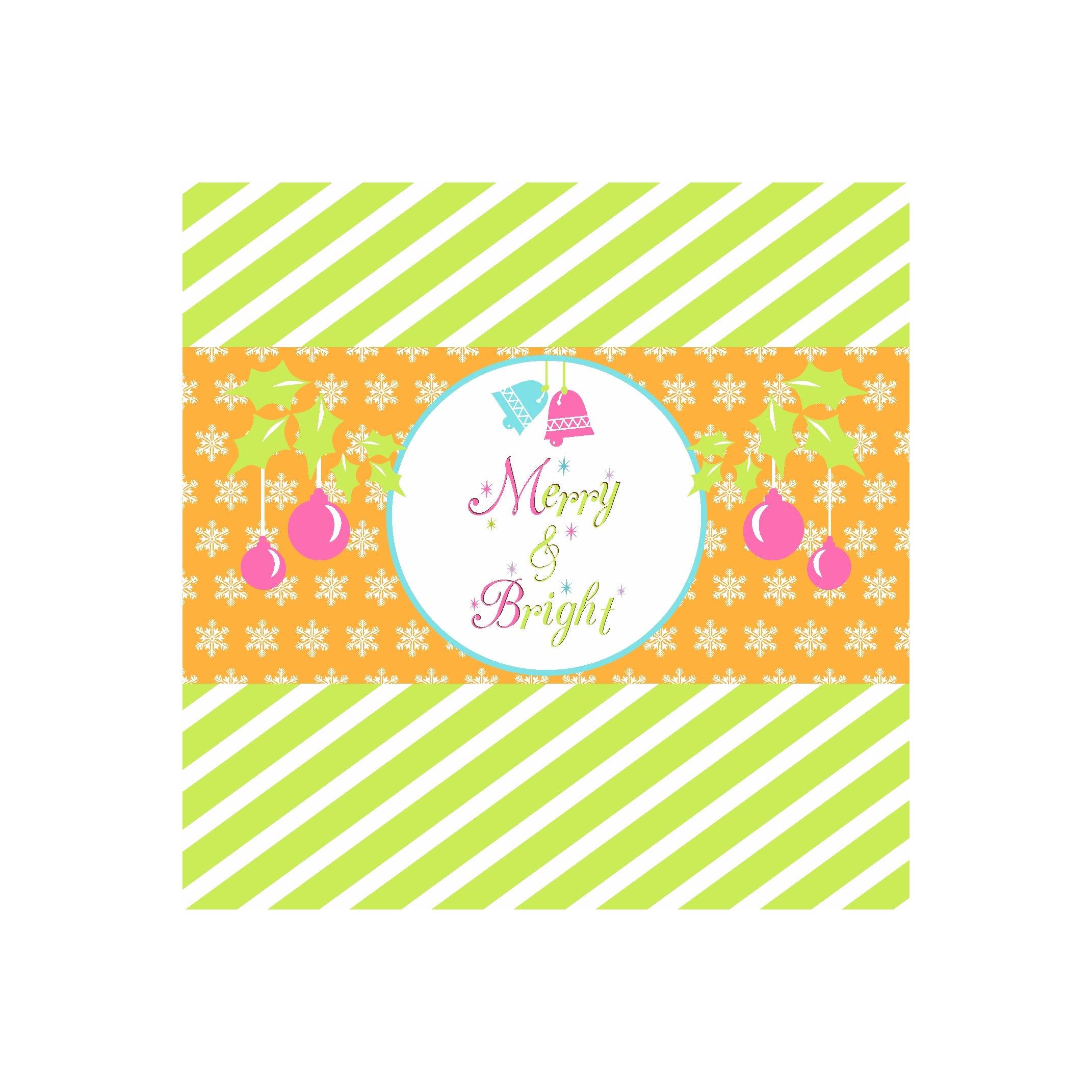 Merry and Bright Chocolate Wrappers ALL PARTY SUPPLIES Pretty UR Party