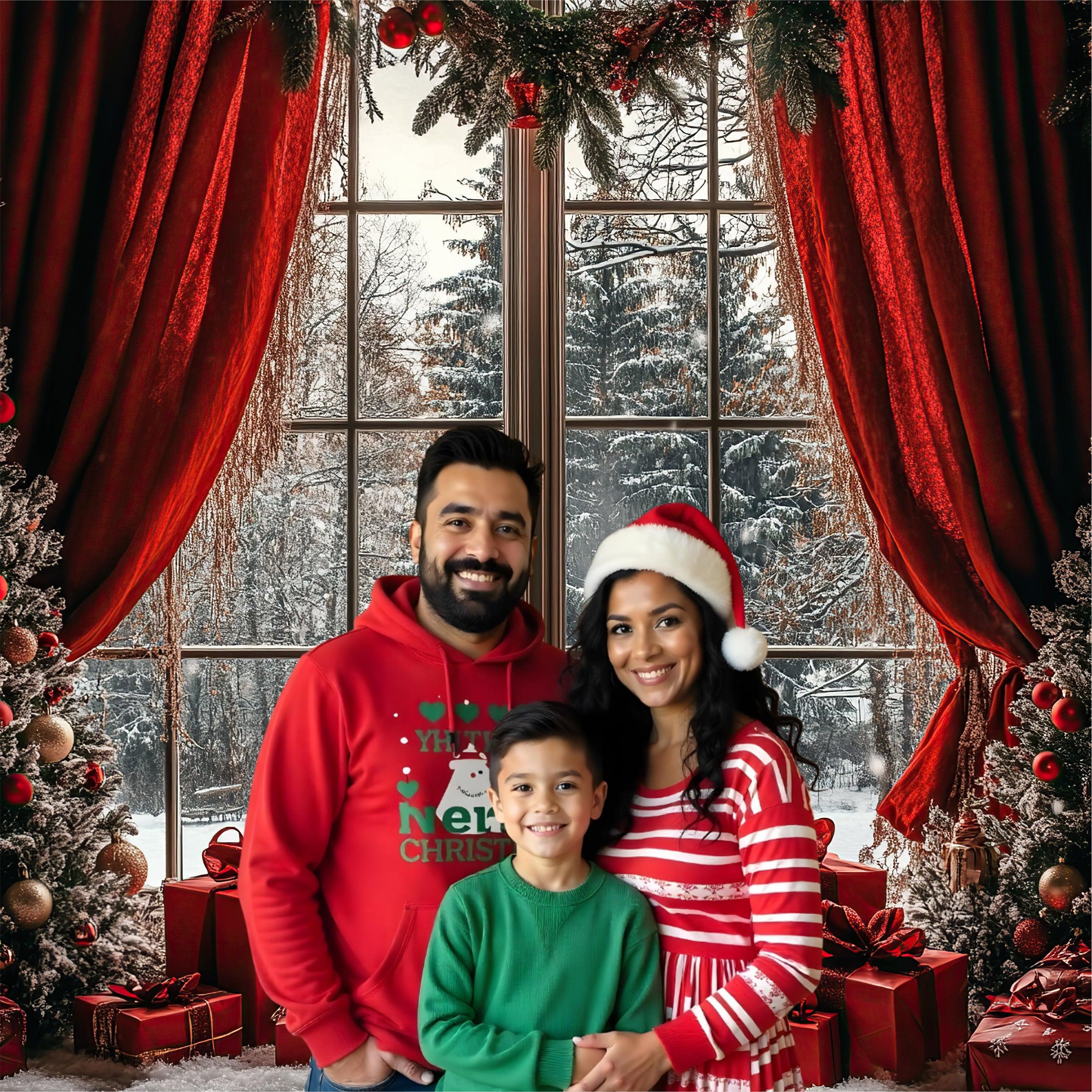 Christmas Theme Backdrop 09 PERSONALISED Pretty UR Party