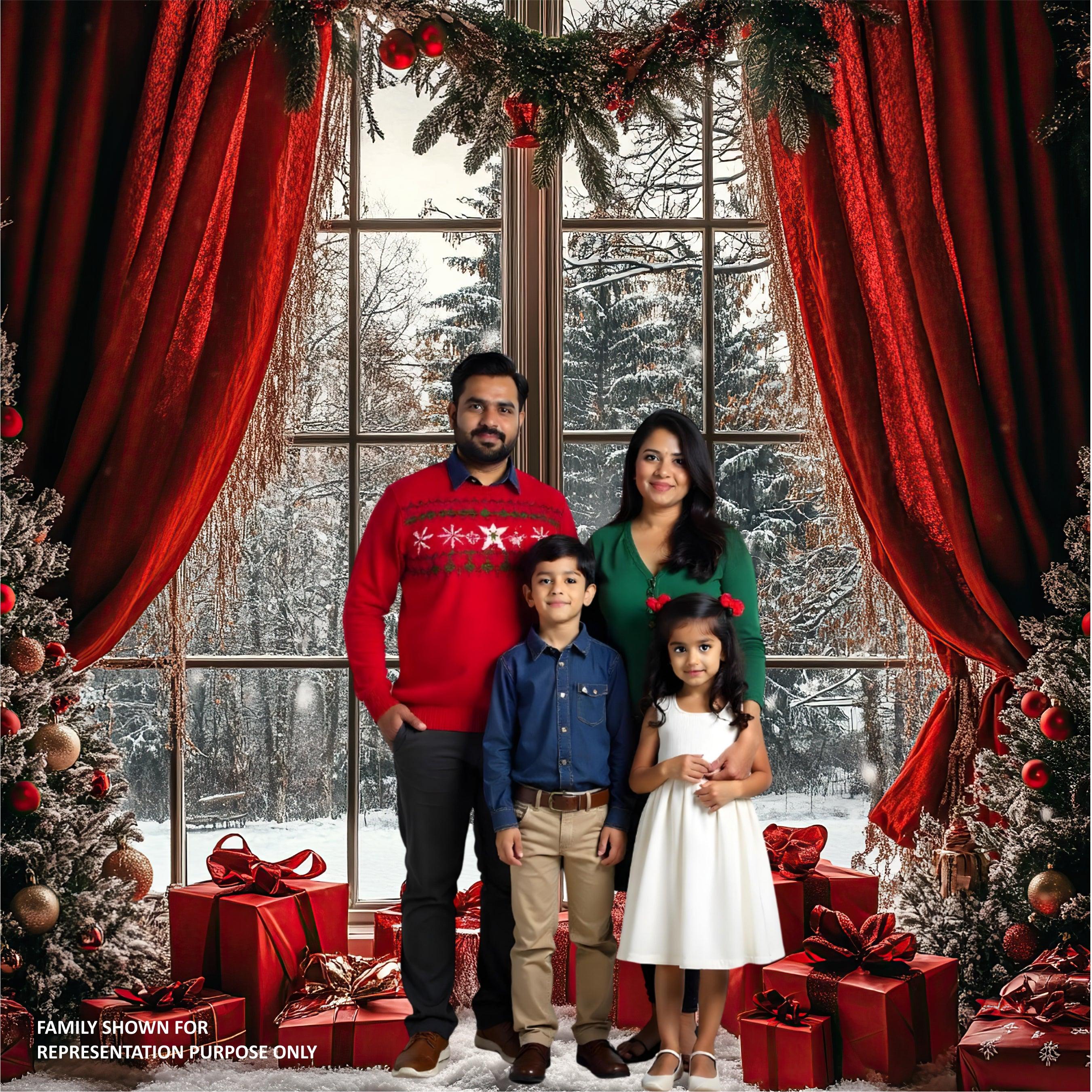 Christmas Theme Backdrop 09 PERSONALISED Pretty UR Party