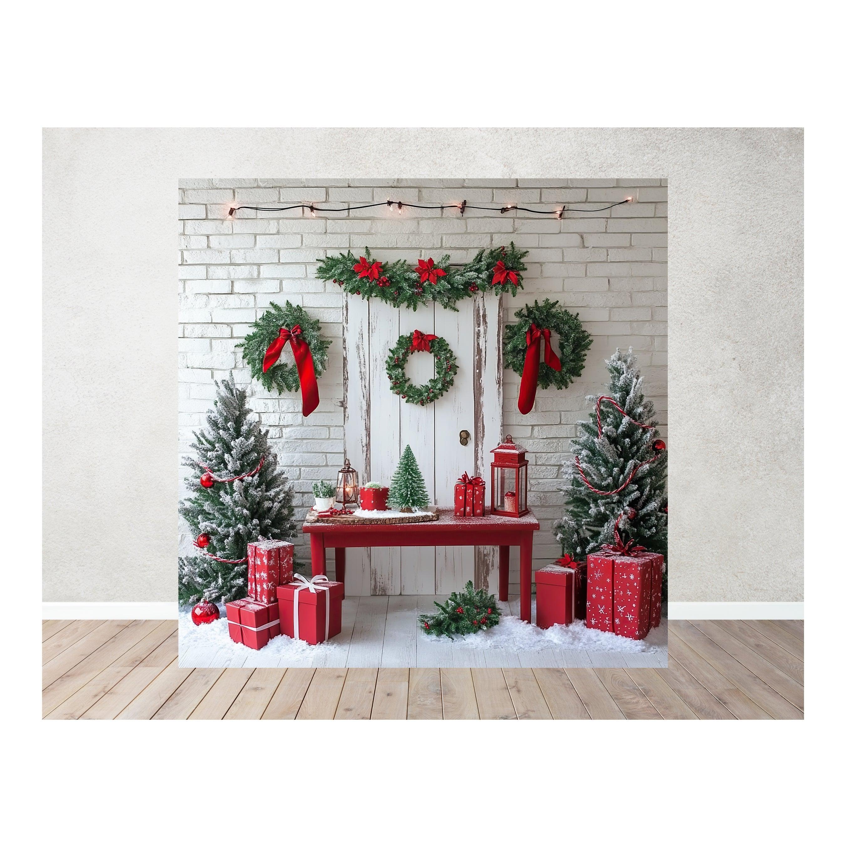 Christmas Theme Backdrop 12 PERSONALISED Pretty UR Party