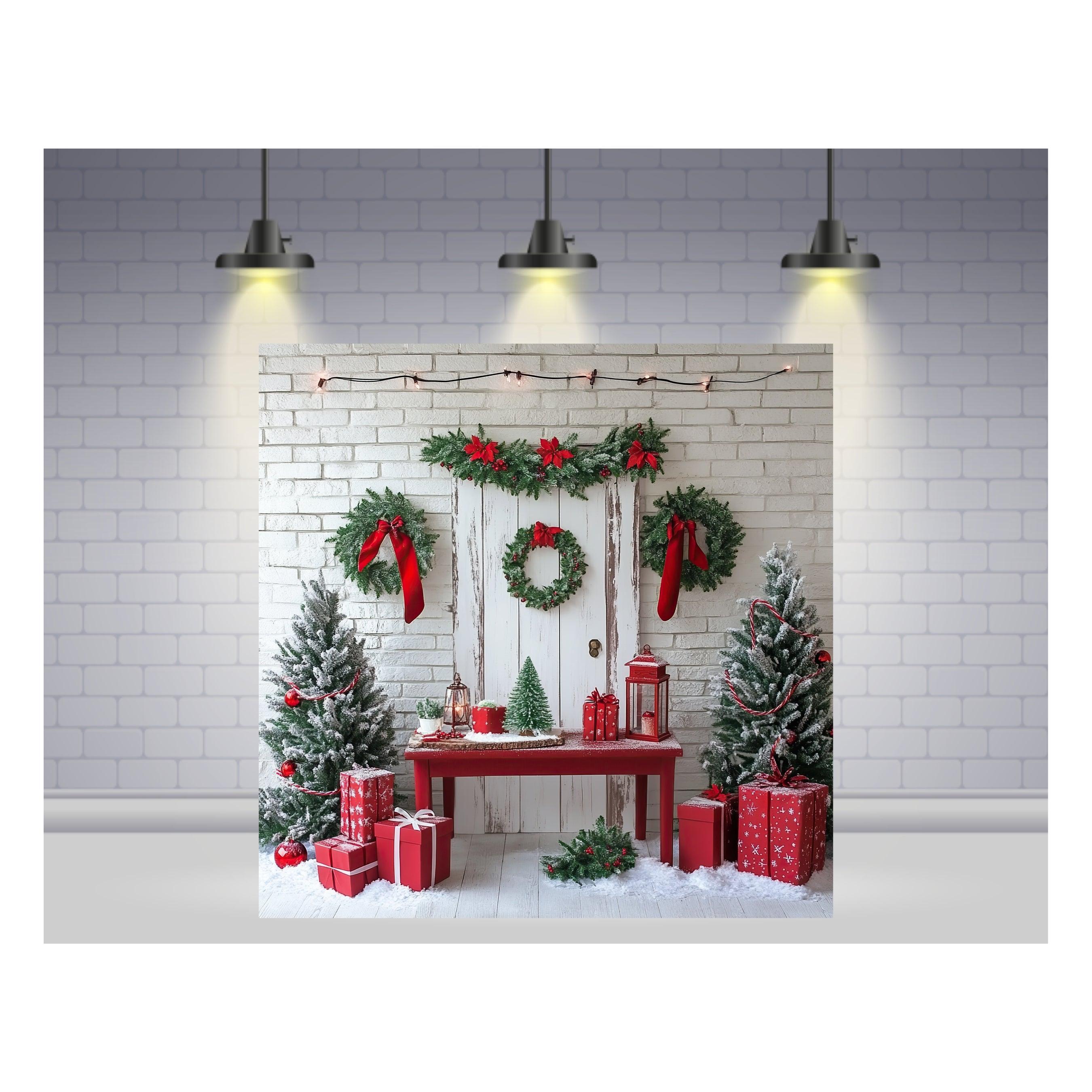 Christmas Theme Backdrop 12 PERSONALISED Pretty UR Party