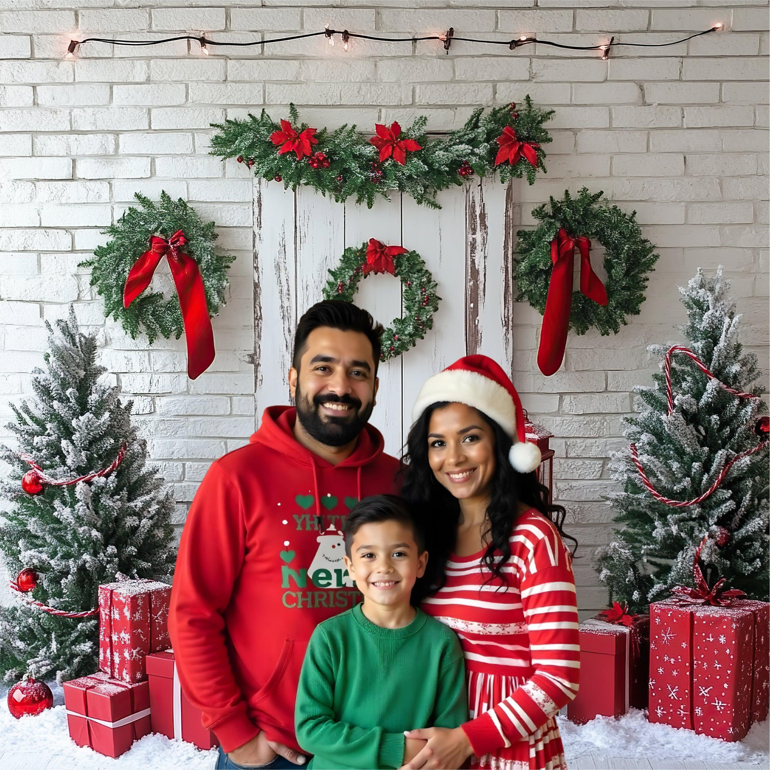 Christmas Theme Backdrop 12 PERSONALISED Pretty UR Party