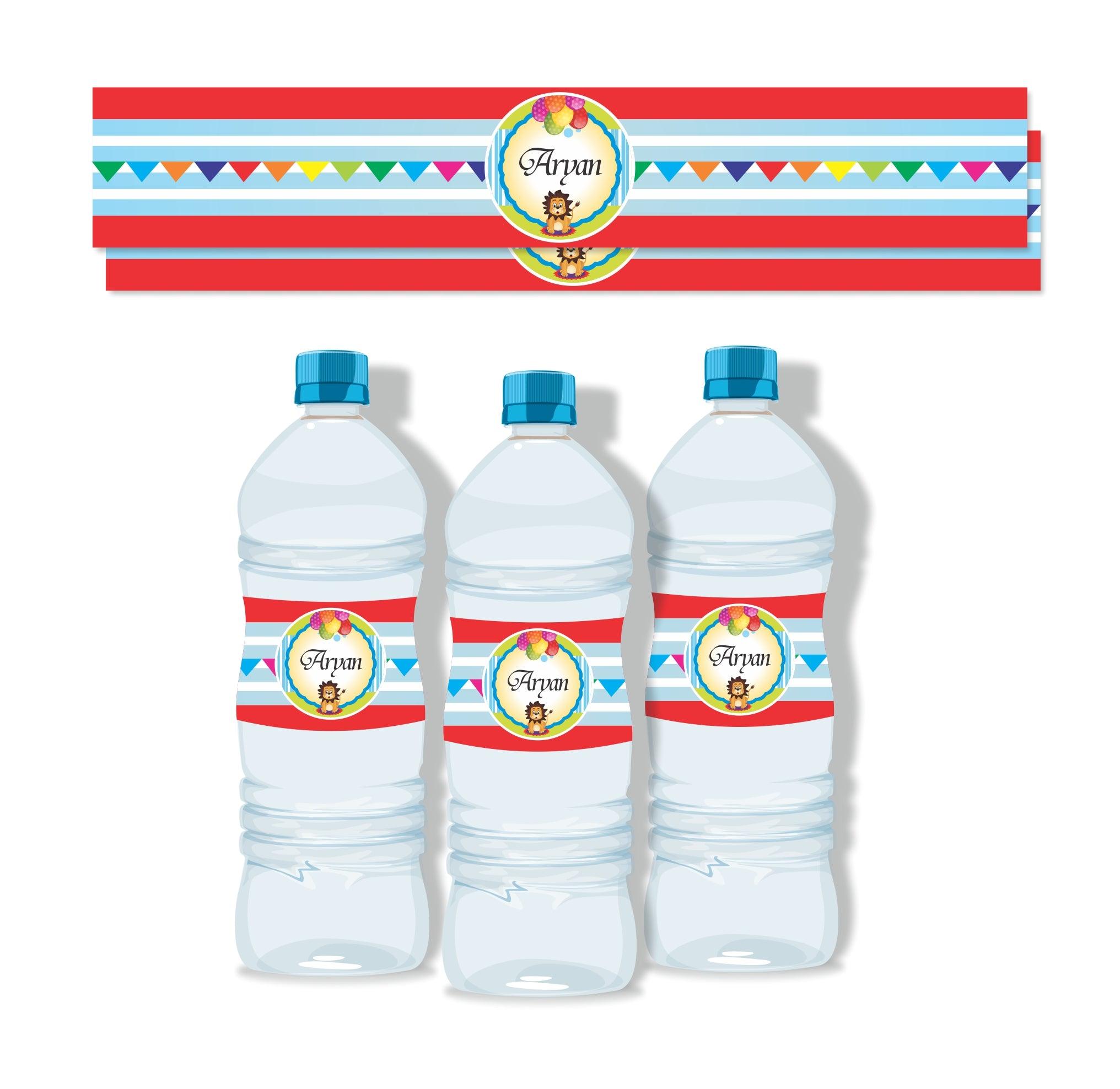 Circus Water Bottle Labels THEME PARTIES Pretty UR Party
